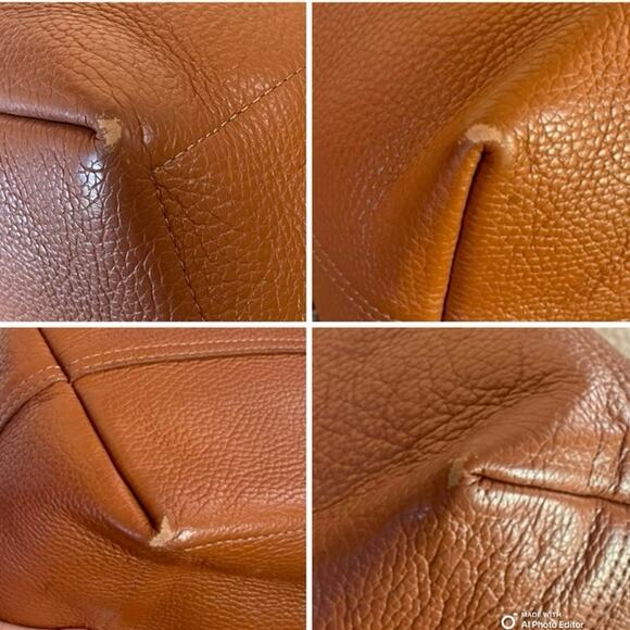 Cuyana Classic Tall Pebbled Leather Tan Tote Quiet Luxury Old Money Minimal - Picture 7 of 12